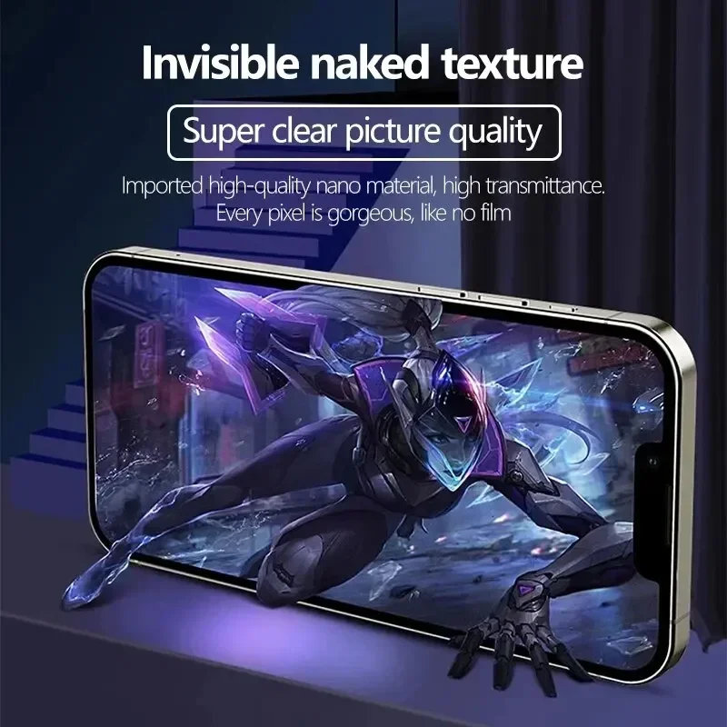 5 Piezas Película de Hidrogel de Cobertura Completa para iPhone 13 12 11 14 15 Pro Max Protector de Pantalla para iPhone 16 PRO XR XS MAX 17 8 Plus No Vidrio 6