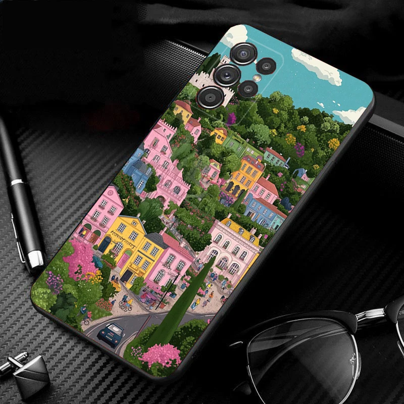 

Phone Case For Samsung Galaxy S25 S24 S23 S22 S21 Ultra S24 S23 S22 S21 S25 Plus S24 S20 FE France Art Tree Sceneary
