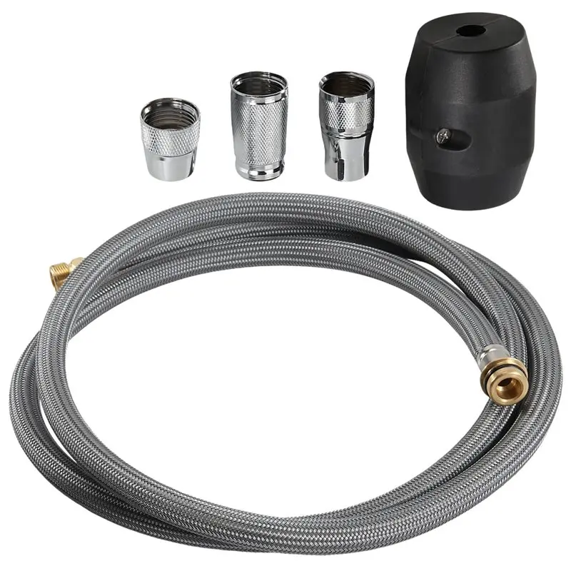 Y51A-Kitchen Faucet Parts With Weigt Ball And 3 Connect Adapters Kitchen Faucet Hose Replacement Parts Pull-Down Hose For Sink