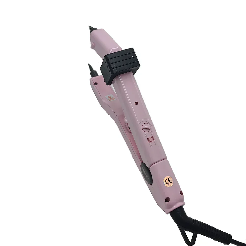 Sharp tip JR609 Quality Pink Heat Hair Connector Temperature Controllable Heat Iron Hair Extension Tools Kit