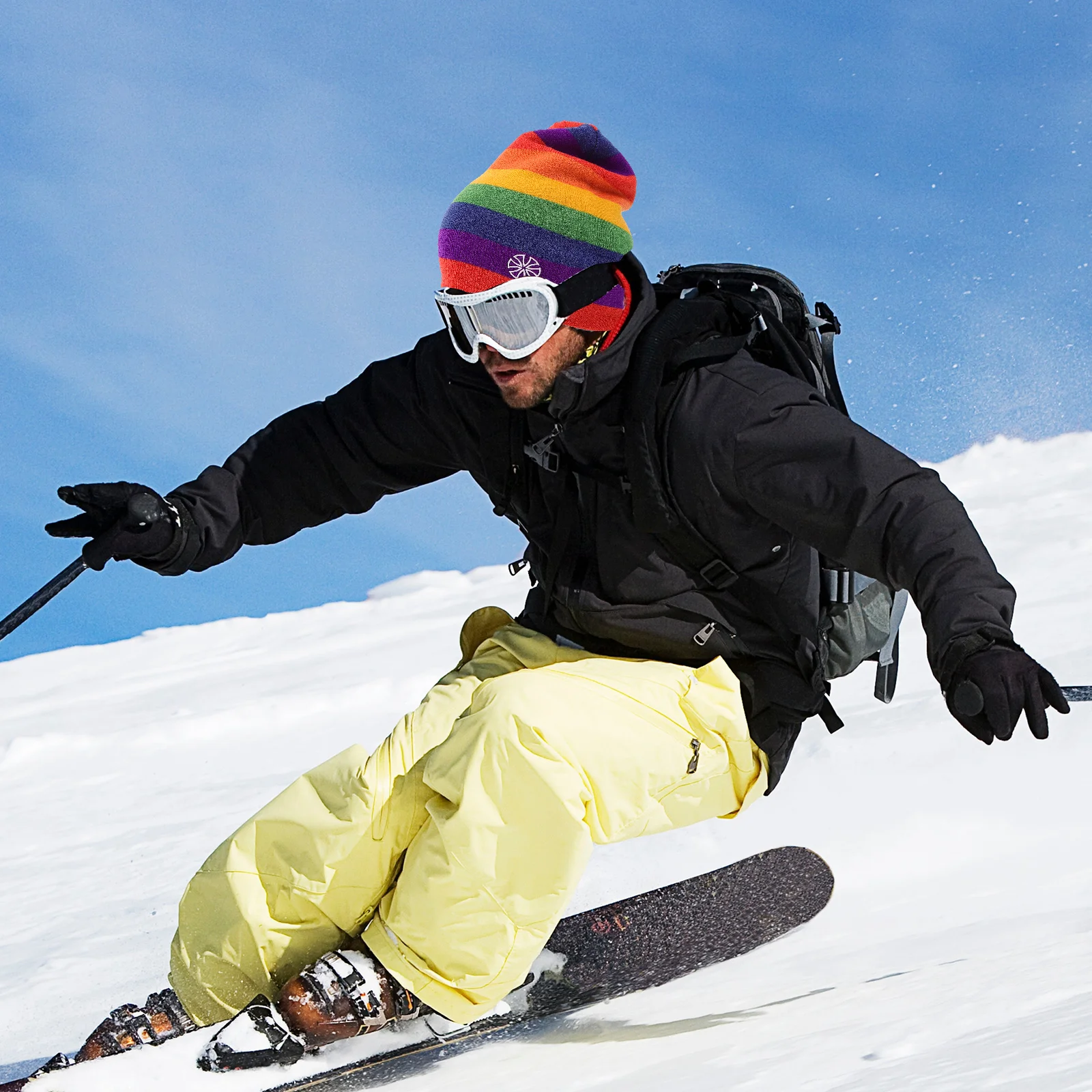 

Ski Hat Women Knit Beanie Winter Warm Hat Decorative Beanie Wind-proof Hats Outdoor Head Texture Easy to Clean Safe to