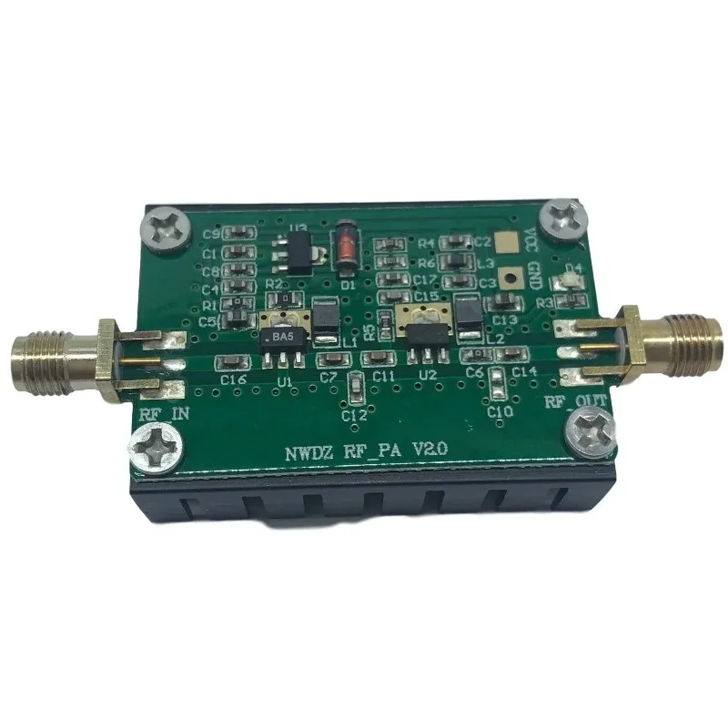 2MHZ-700MHZ RF Power Amplifier 3W 20dB Low Noise Broadband RF Power Amplification Module for HF VHF UHF FM Transmitter Radio