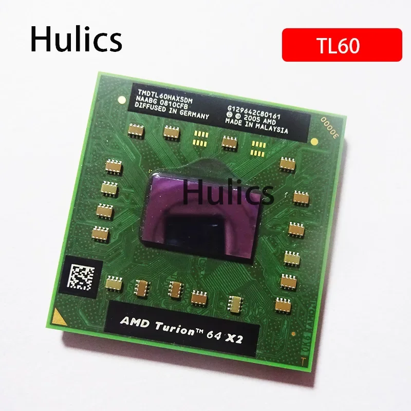 Hulics Used AMD Turion 64 X2 Mobile Technology TL-60 TL 60 TL60 2.0 GHz Dual-Core Dual-Thread CPU Processor TMDTL60HAX5DM