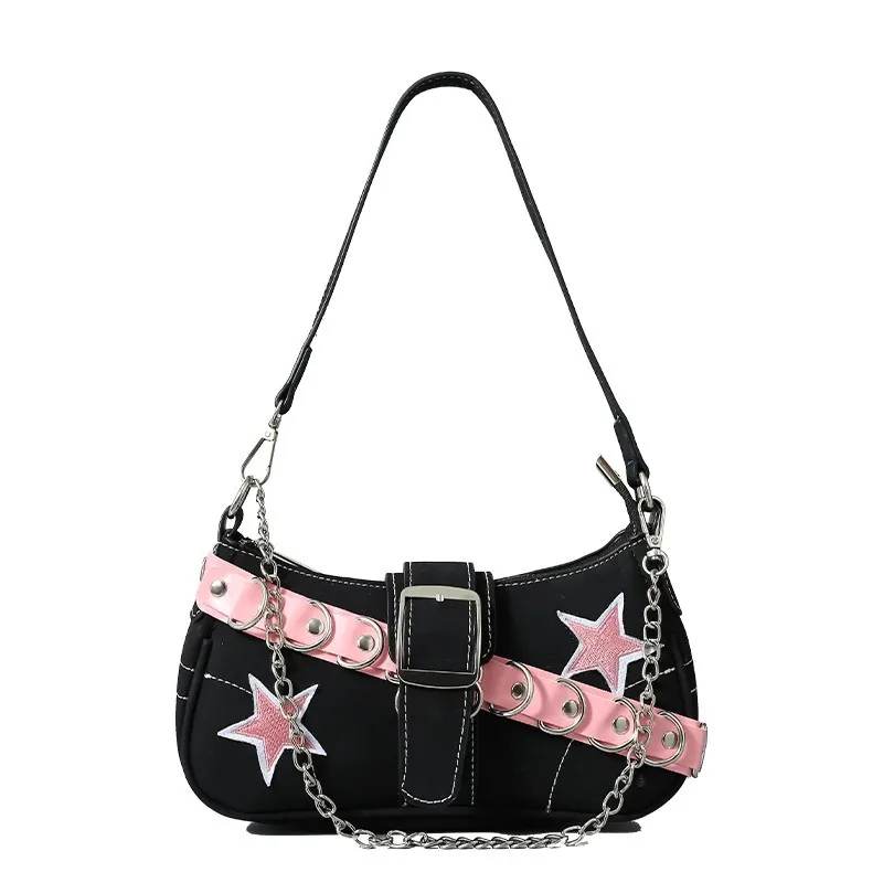 حقيبة يد ممتازة بطباعة نجوم حلوة وحارة Y2K من بيري فورست - حقيبة كتف عصرية تحت الإبط للنساء #6