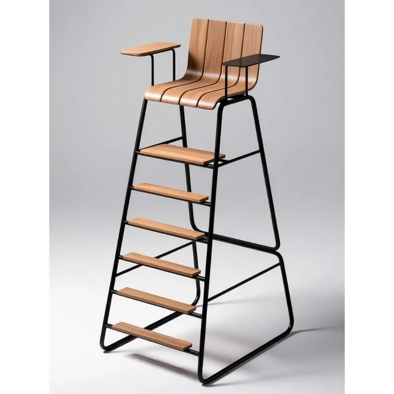 Outdoor stainless steel tennis badminton volleyball referee chair movable