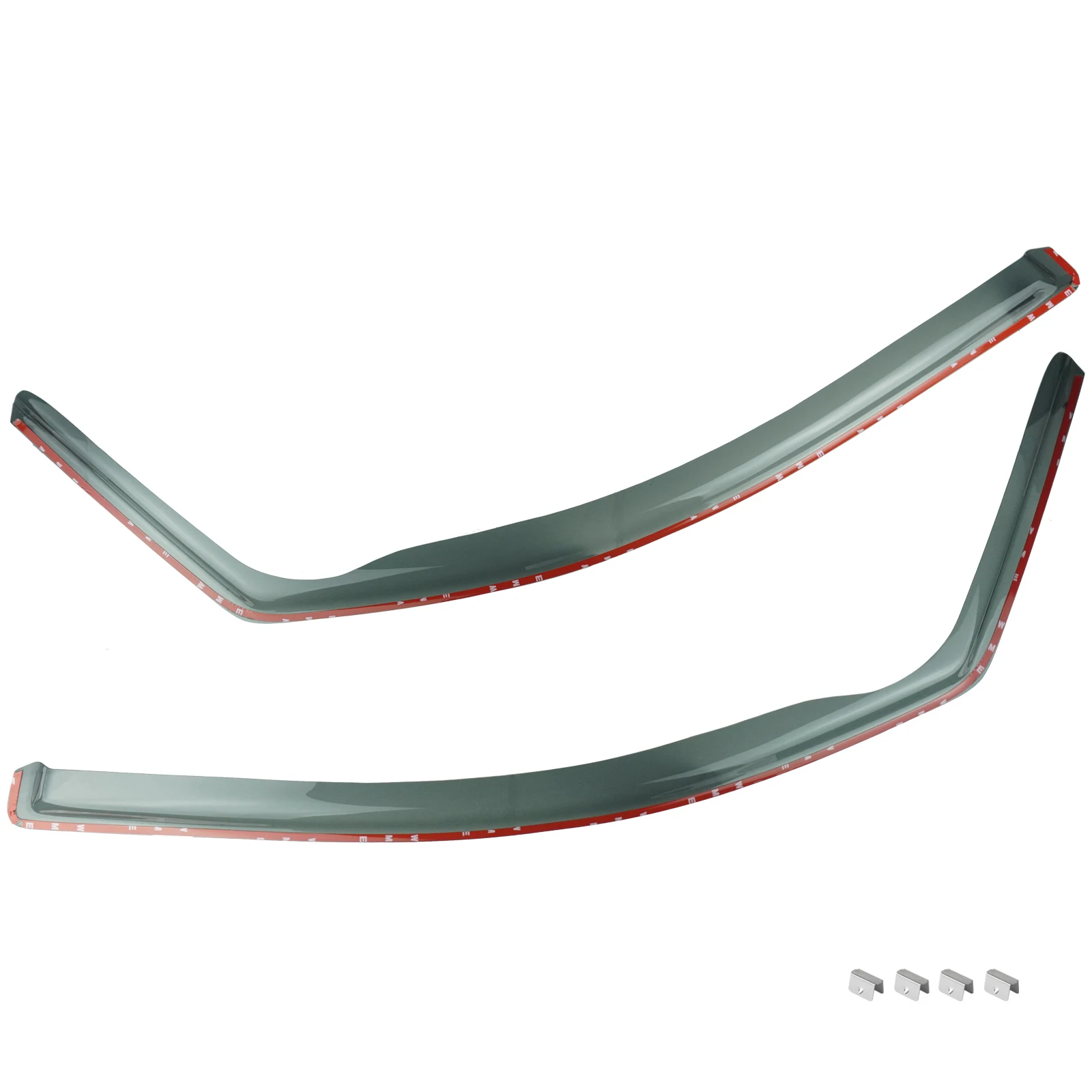 2pcs Front Window Wind Rain Sun Deflectors Protector Guard Sheet Tea Translucent For VW Caddy MK3 MK4 2004-2020 2 Door
