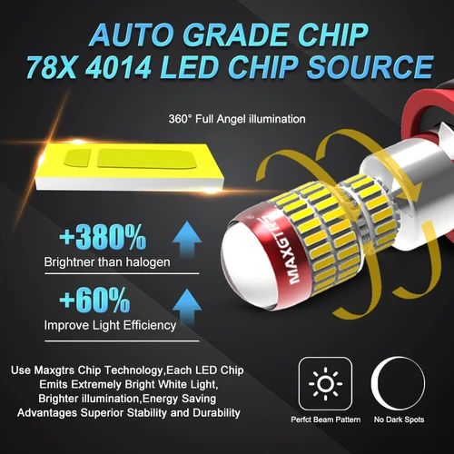Imagen 2 del producto 2x H8 H11 9005 9006 HB3 HB4 H16 78 SMD 4014 Chips luz LED para coche lámpara antiniebla bombilla LED luz de circulación diurna DRL blanco amarillo azul hielo