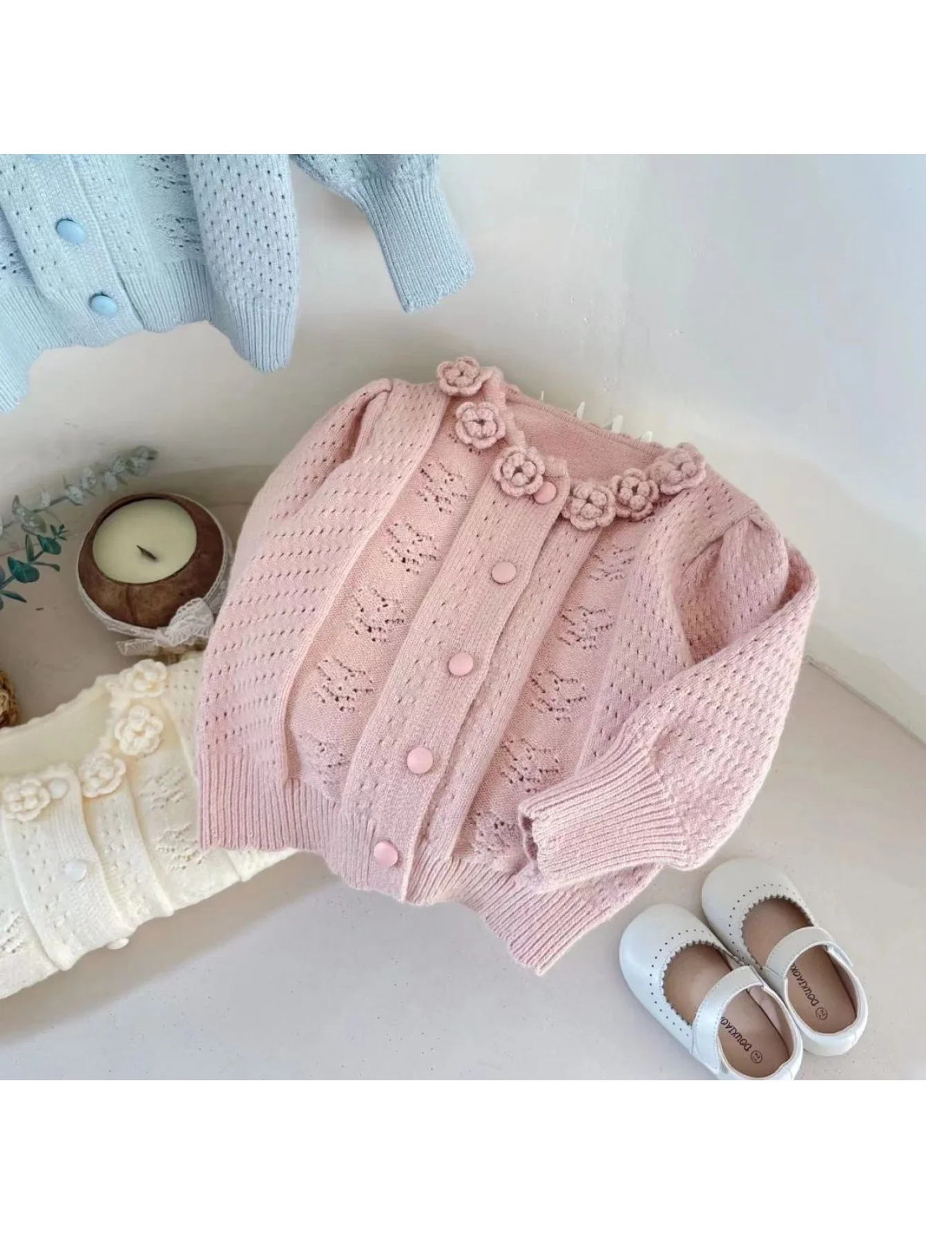 Mädchen-Strickpullover für Frühling und Herbst, Neuer Stylischer Cardigan für Kinder, Trendiger Pullover für Babymädchen