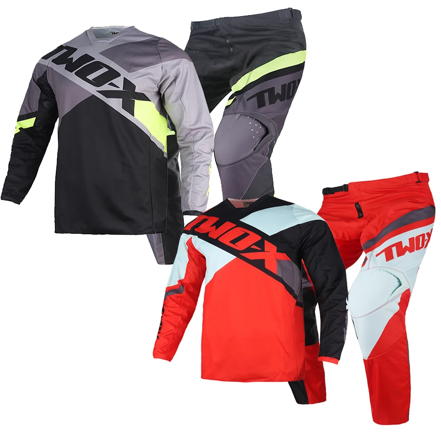 Two-X Motocross Gear Set Youths Jersey Pants MX Combo Kid BMX Dirt Bike Outfit Enduro Suit Willbros Off-road Cycling Child Kits