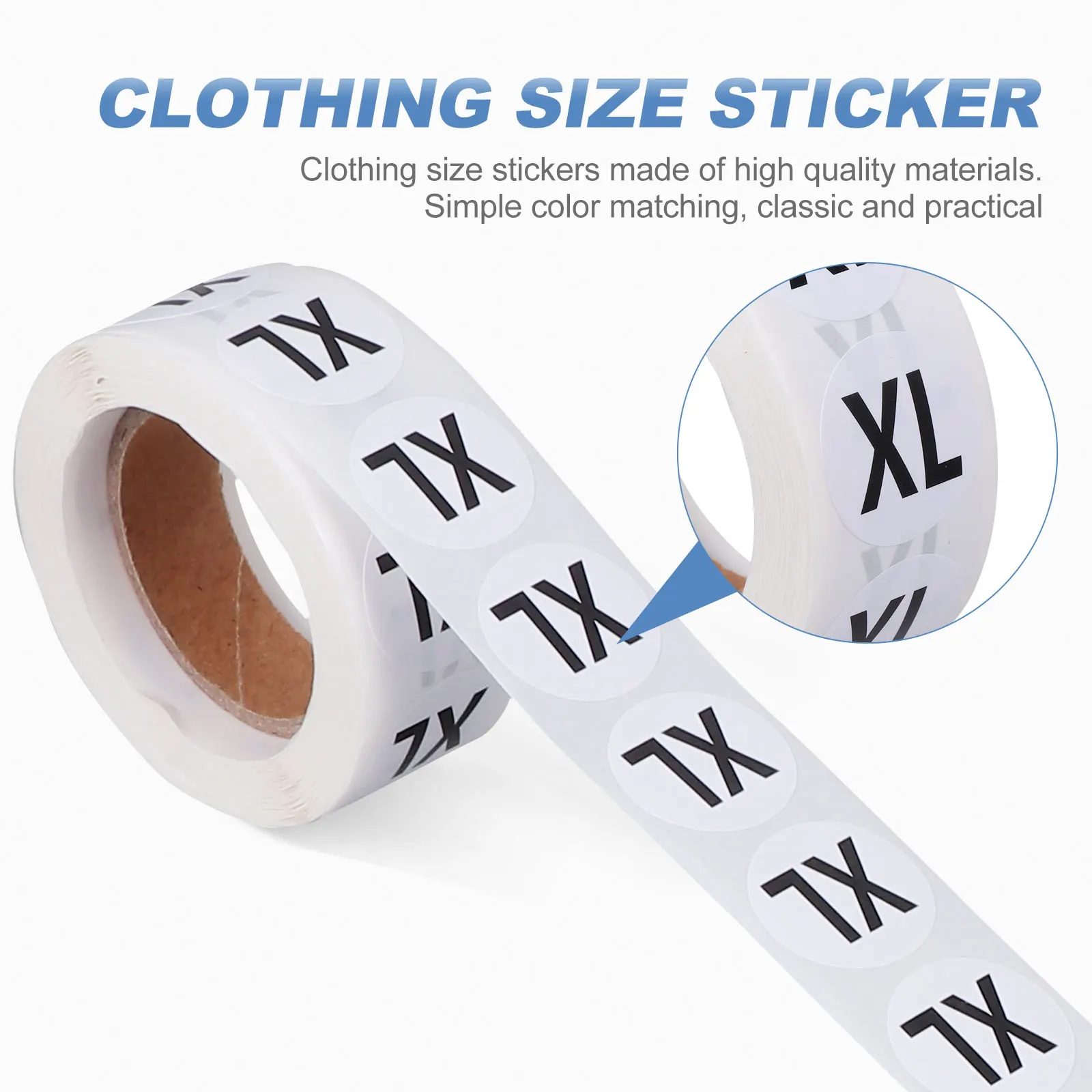 

2 Roll Size Sticker Child Clothes Large Paper Practical Adhesive Stickers