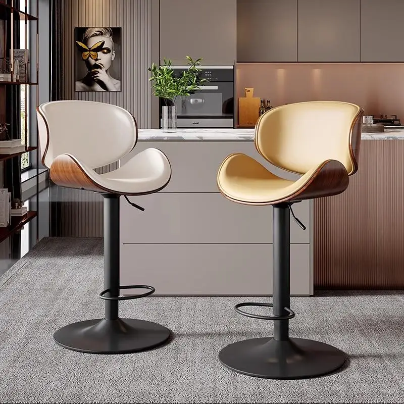 

Design Office Bar Chairs Accent Minimalist Nordic Counter Swivel High Adjustable Bar Chairs Bedroom Gray Sillas Bar Furniture