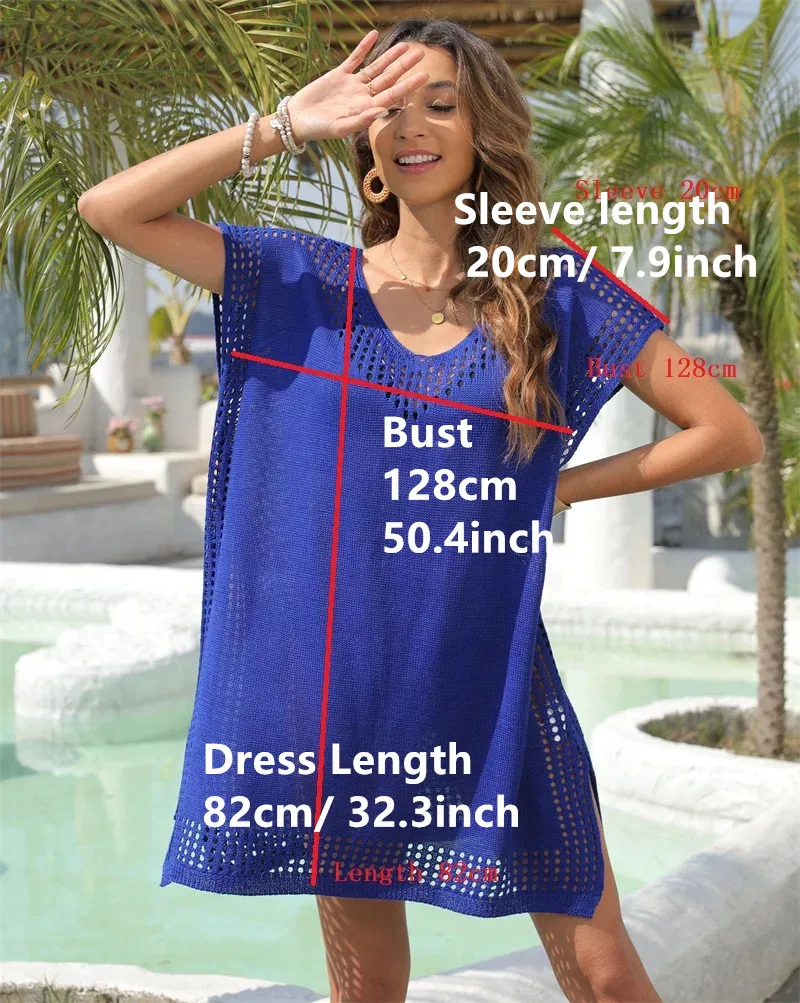 2024 Beach Cover Up for Women Pareo Dress Swimming Wear Cover Ups Outlet Bathroom Kimono Bath Exit Beachwear Swimsuit Cover-ups