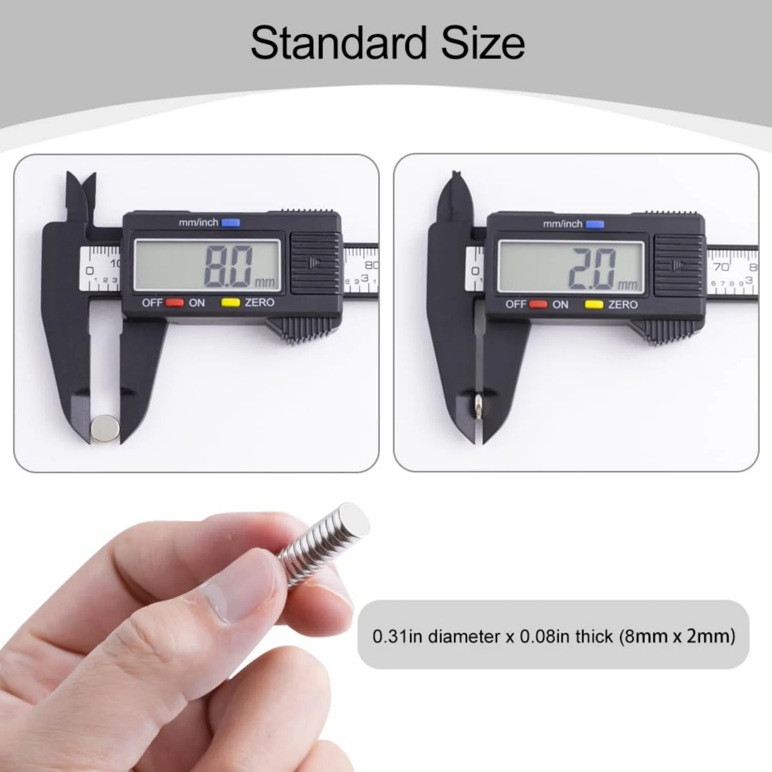 60Pcs Small Strong Magnets 8x2mm, Mini Round Refrigerator Magnets for Fridge, Whiteboard, Crafts, Office, DIY Projects, Hobbies image 2