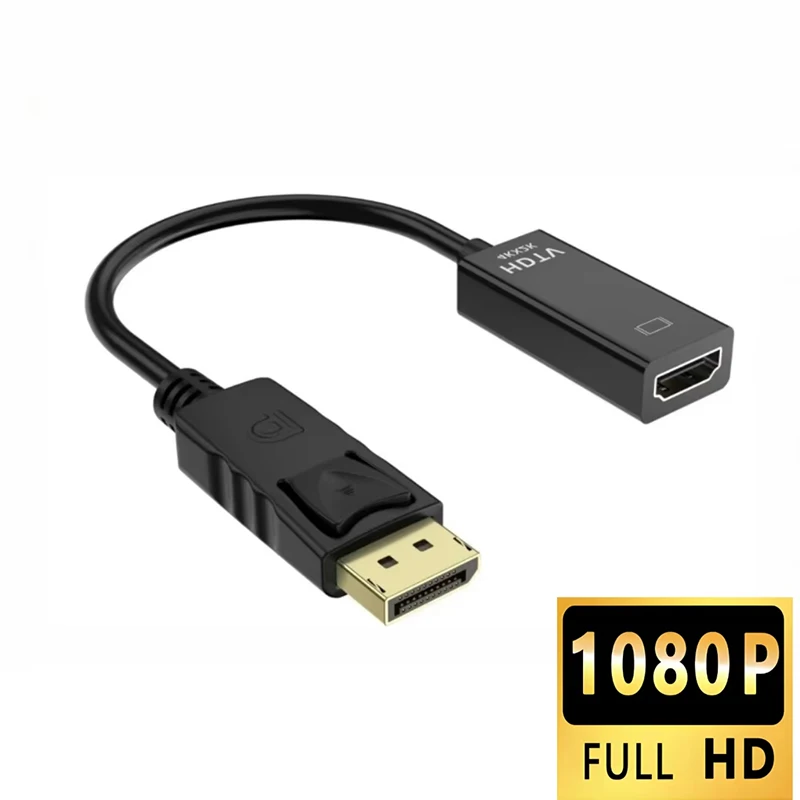 4K DP To HDMI-compatible Cable Adapter Male HDTV PC Projector Converter Cable For PC TV For Desktop Travel Repair And Storage