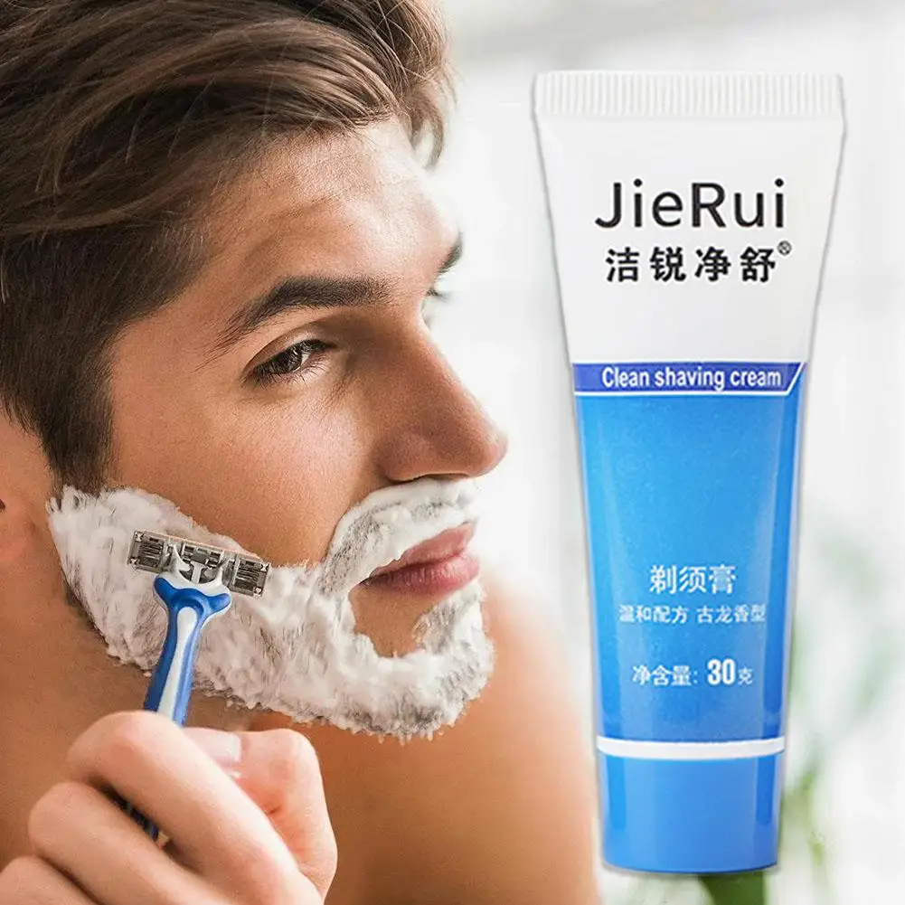 30g Men Shaving Cream Soft Beard Gentle Moisturizing Shaving Cream For Refreshing Cleaning Softening Beard Foam Shaving For A6F2