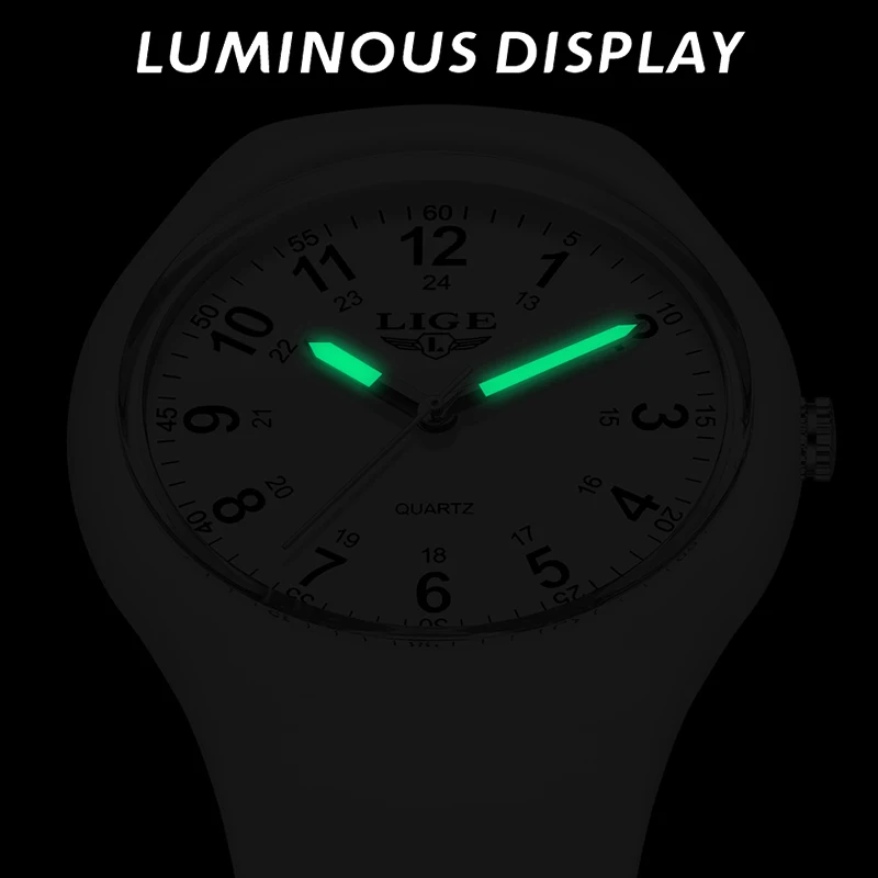LIGE 2026 Orologi da uomo semplici per le donne Orologi da polso al quarzo casual moda Orologio da polso in silicone luminoso impermeabile Regali da donna Reloj