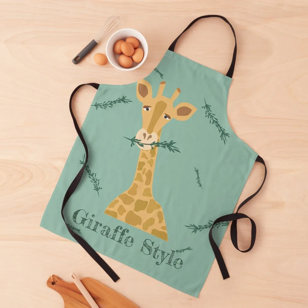 Giraffe Art Giraffe Long Neck Cute Giraffe Savanna Giraffe Lover Funny Giraffe Safari Animals Apron