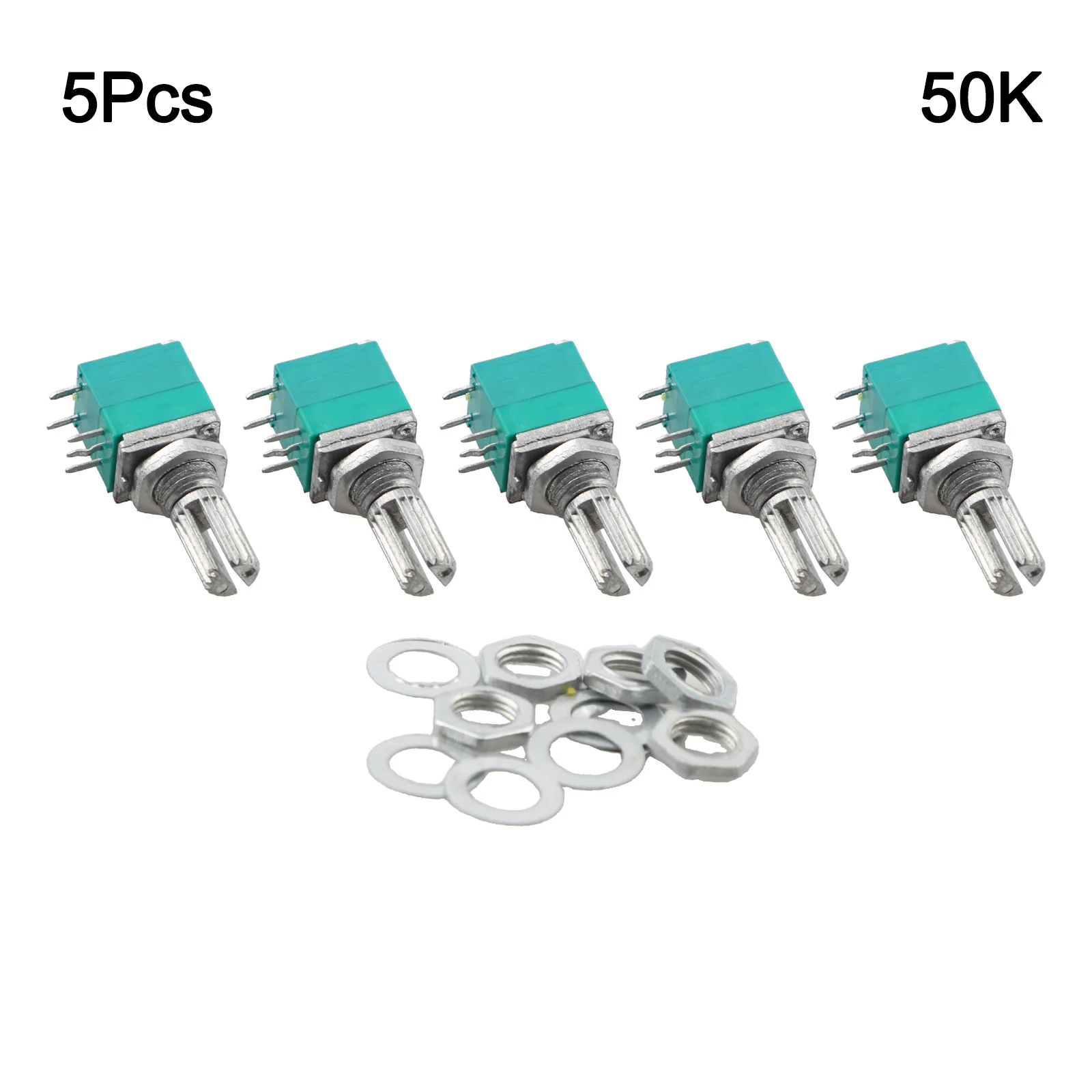 Linear Potentiometer 5PIN Potentiometer Control Device Audio Devices Electrical Equipment Knurled Shaft Audio Equipment