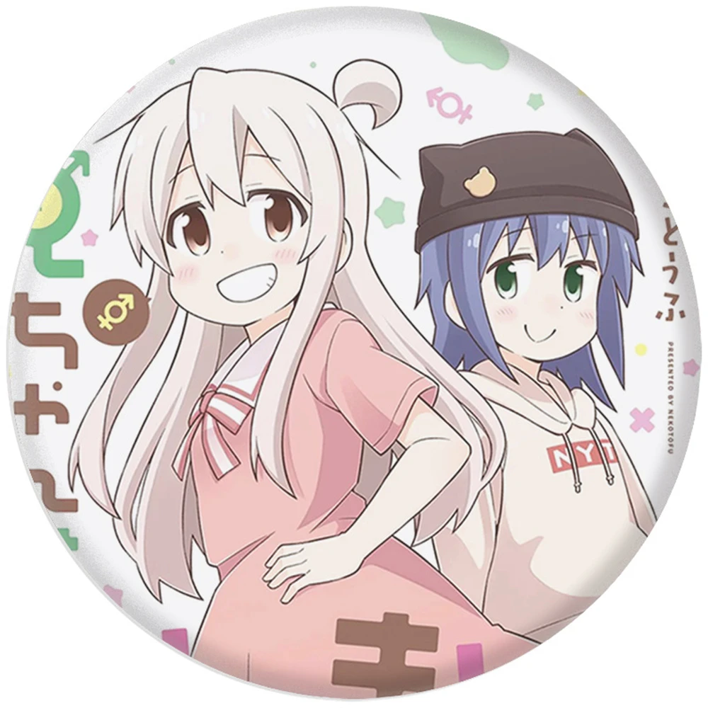 58mm Anime Onimai: I'm Now Your Sister!‌ Oyama Mihari Cosplay COSTUME Badge Pin SPTE Tinplate Brooch﻿ Prop Gilf