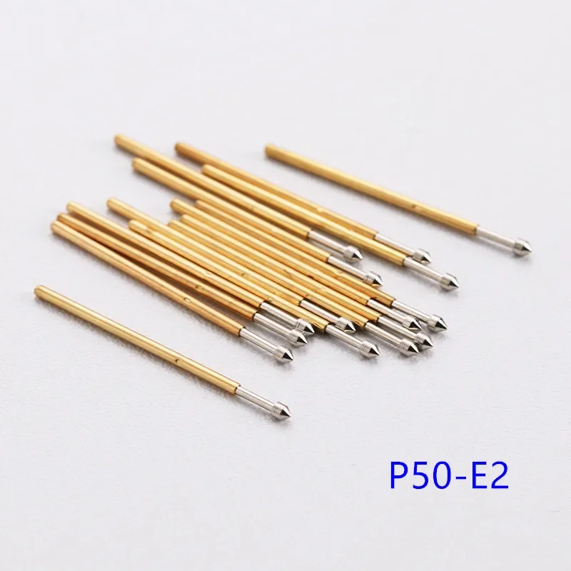 100PCS/pack P50-A2 B1 D2 E2 Spring Test Probe Outer Diameter 0.68mm Length 16.55mm PCB Pogo Pin