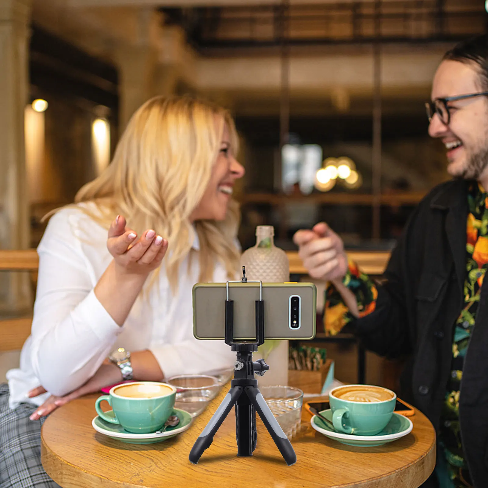 

Extendable Stainless Steel Tripod for Camera and Selfie Stick Use Indoor Outdoor Mini Tripod Stand for Travel Hiking Picnic