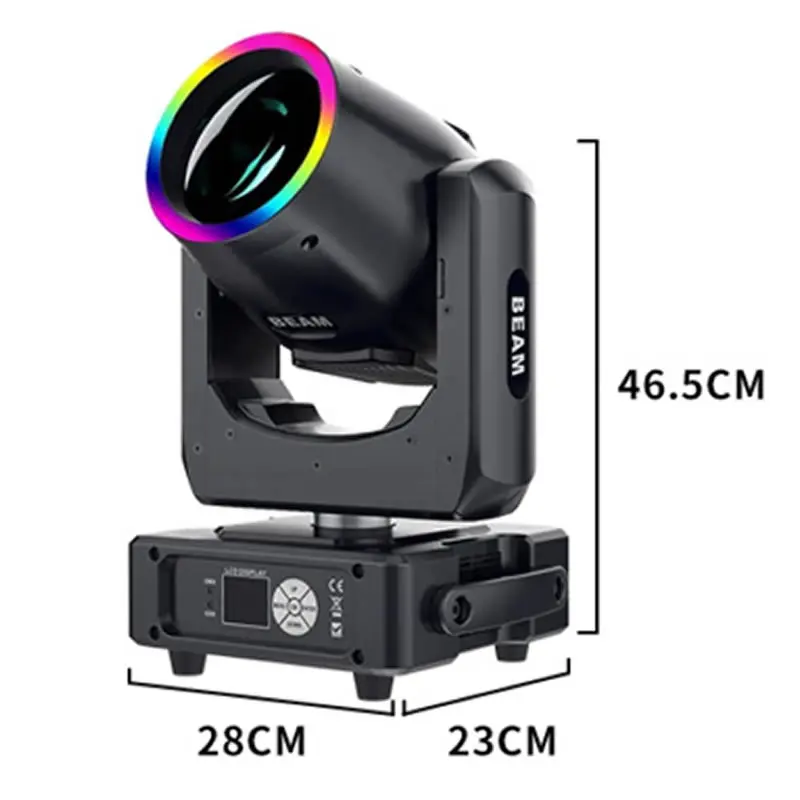 Mini 230W LED Beam Moving Head Light DMX512 Remote Stage Effect Rotating Laser Lights for DJ DISCO Wedding Stage Bar Performance