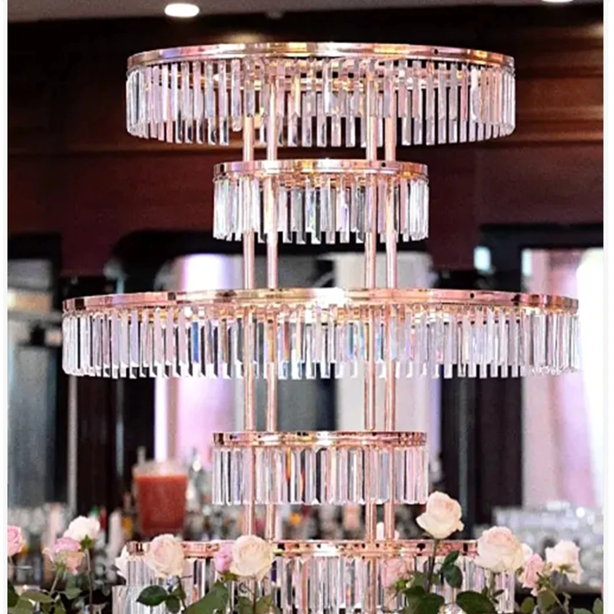 130cm Props Acrylic Iron Chandeliers Wedding Hotel Banquet Hall Venue Layout Props Decorative flower stand