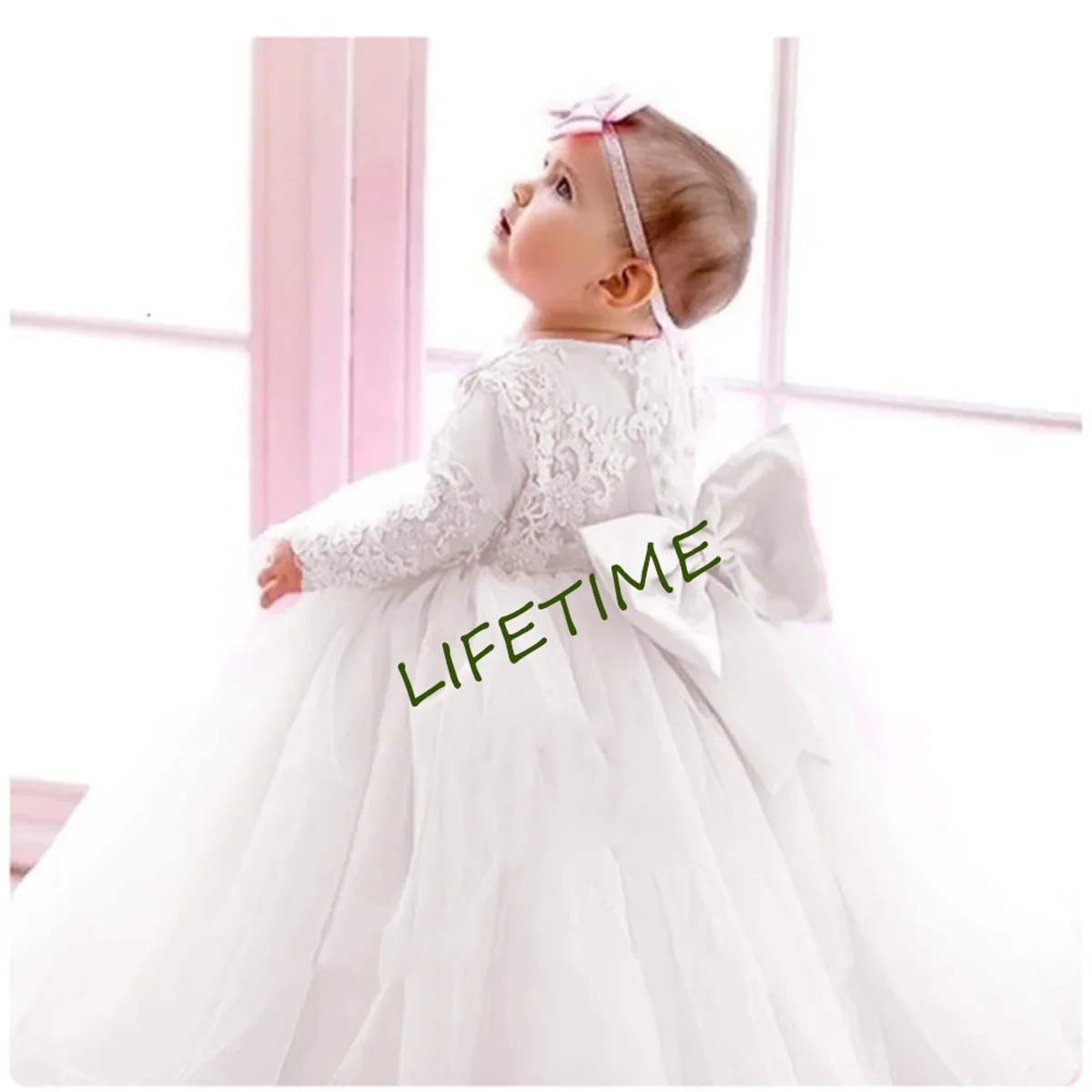 

Flower Girls Dresses Sleeveless First Communion Wedding Birthdays Gowns Bow Prom Party Celebration Princess Costumes