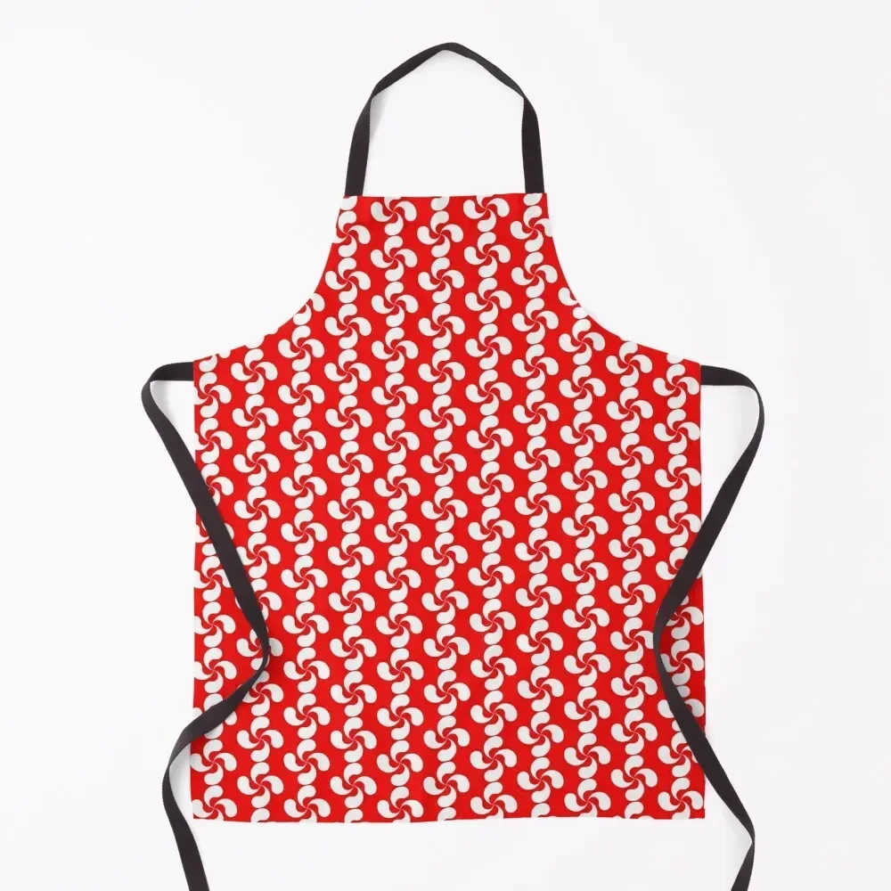 

Basque Cross Lauburu Red Euskadi Apron for women halloween Kitchen New 2022 Year Apron