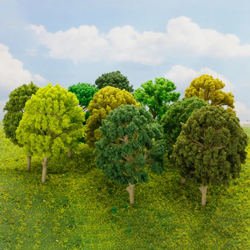 30 sztuk/partia Drzewka modelarskie o wysokości 4,5 cm, materiały do roślin, piasek budowlany, układ krajobrazu stołu, drzewka do rękodzieła, akcesoria do dioramy