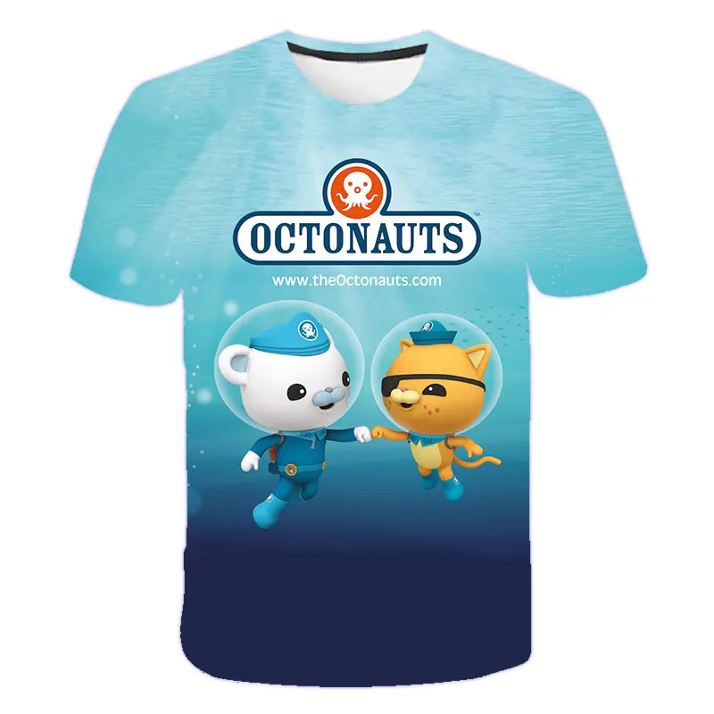 Kawaii Octonauts T Shirts Anime Cartoons Casual Clothes Kid Girl Boy Top Tee Shirt Summer Octonauts Children T-shirt