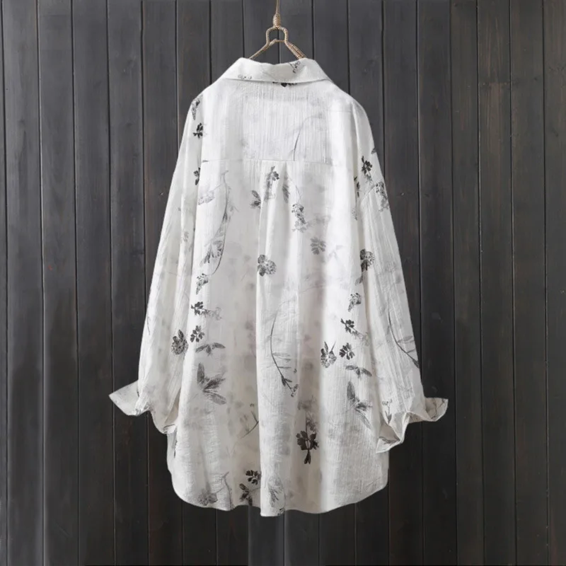 Camisa Tencel, abrigo fino para mujer, camisa holgada con protección solar, top de longitud media que cubre las nalgas, camisa a cuadros de manga larga