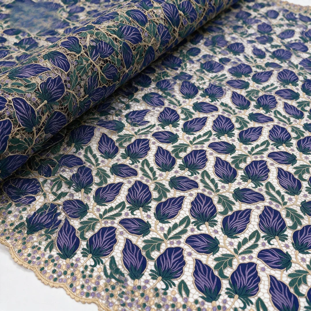 Tecido de Renda Guipure Africa - Embroidery Ai avaliação e preço