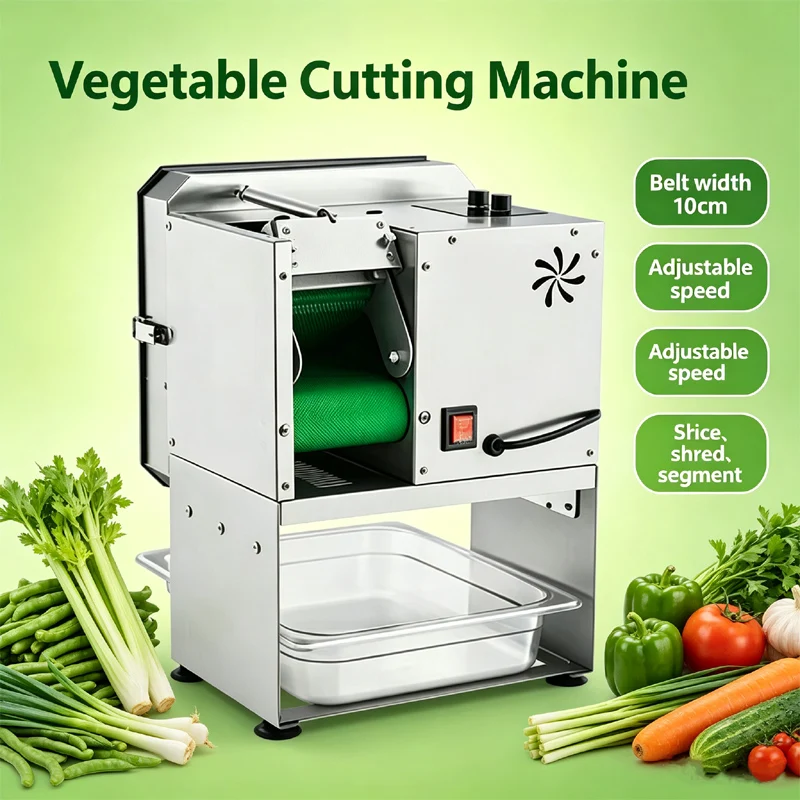 Large Feeding Chute Portable Household Commercial Electric Scallion Slicer Shredder Segmenter All-In-One Vegetable Cutting Machi