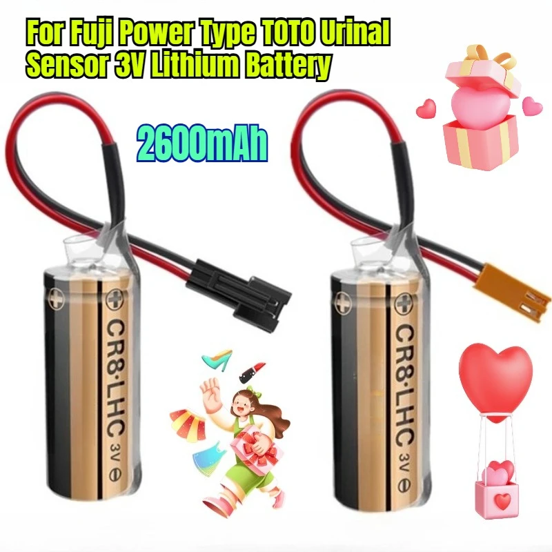 

2600mAh For Fuji Power Type TOTO Urinal Sensor 3V Lithium Battery