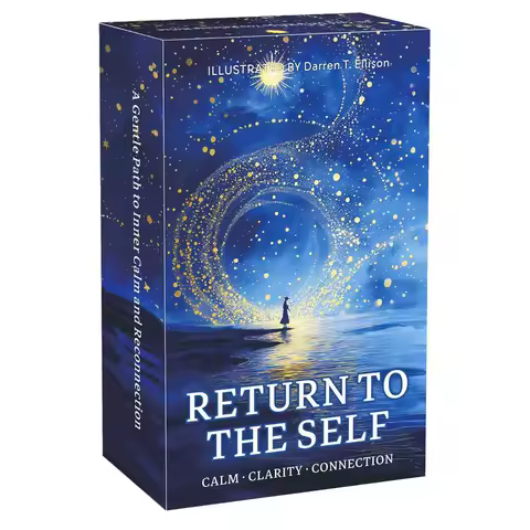 54 Oracle Cards Deck, Return To The Self, Blue Starry Sky Aesthetic Design for Personal Reading, 12*7cm, Tarot Cards, 14+