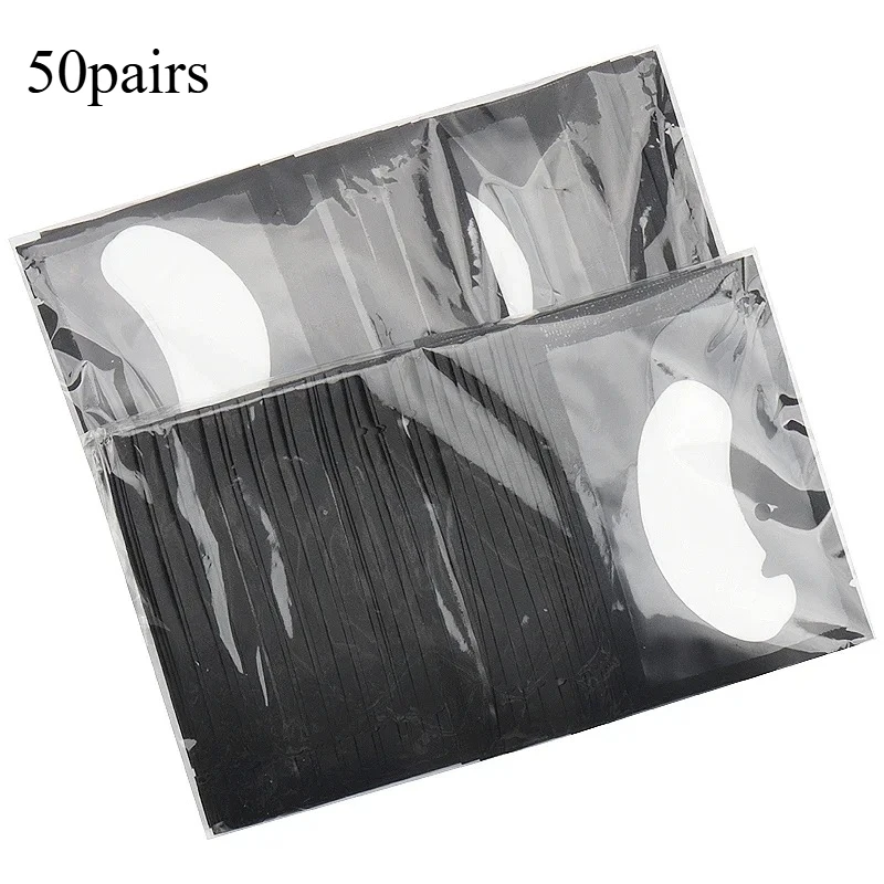 50 pares de adesivos para extensão de cílios sob almofadas para os olhos maquiagem cílios remendo ponta adesivos almofadas para suprimentos de extensão de cílios
