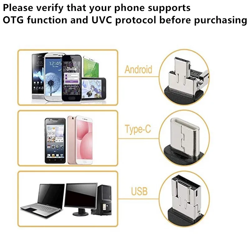 3.9mm 1080P Endoscope Camera Ear Nose Inspection IP67 Waterproof 6 LEDs Borescope Camera For iPhone Android Phone