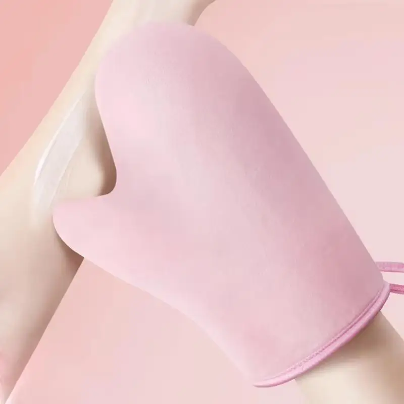 1Pcs QuickDry Flocking Glove Makeup Applicator Body Lotion Glove Self-Tanning Mitt Double-Sided Prevents Sticky Hands Applicator