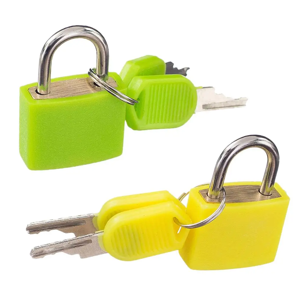 

2pcs Mini Padlock with Key Small Pad Lock Locks for Suitcase Locker