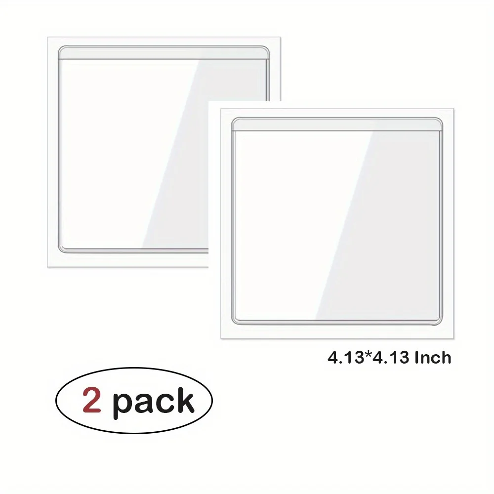 2pcs Self-Plastic Adhesive Clear Card Holder Windshield Parking Permit Transparent Card Bag Plastic Card Cover Pocket