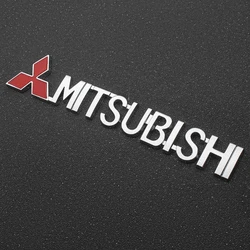 3D Aluminum Metal Car Styling Sticker Metal Badge Emblem Trunk Decorative Decal For Mitsubishi Lancer 9 10 Outlander Pajero L200