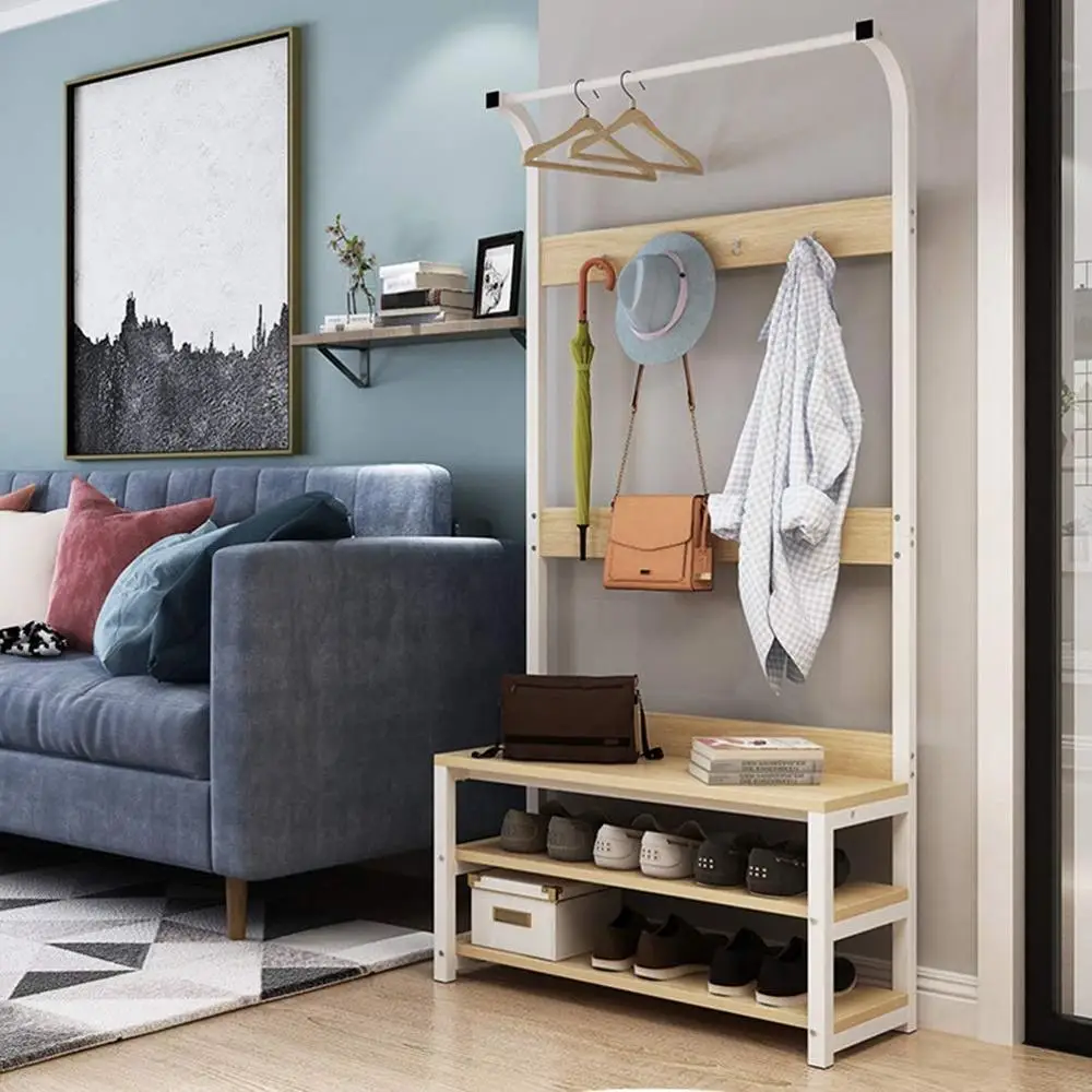 

wood hanger entryway with shelf parts coat rack with shoe stand