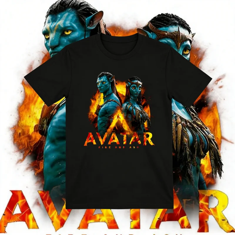 

2025 Avatar Fire and Ash Shirt, Epic Avatar Series Pandora World Tee Cinematic Fantasy Apparel 100% Pure Cotton Printed T-shirt