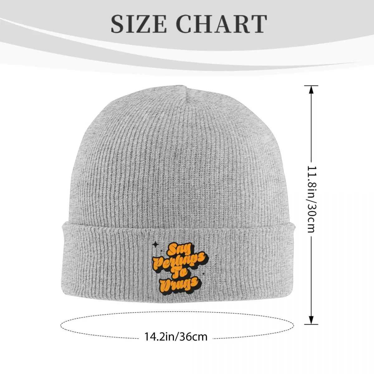 Say Perhaps To Drugs Warm Knitted Cap Winter Knit Bonnet Hat Skullies Beanies Hip Hop Caps for Unisex