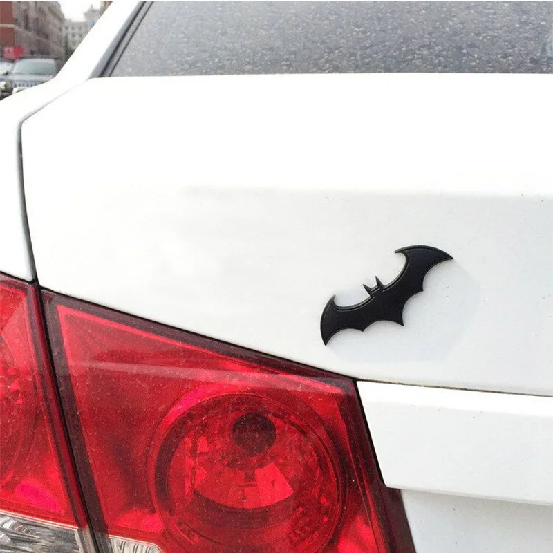 Metal 3D Bat Stickers Auto Car Logo Cartoon Bat Sticker Metal Badge Emblem Tail Decal Motorcycle Car Accessories