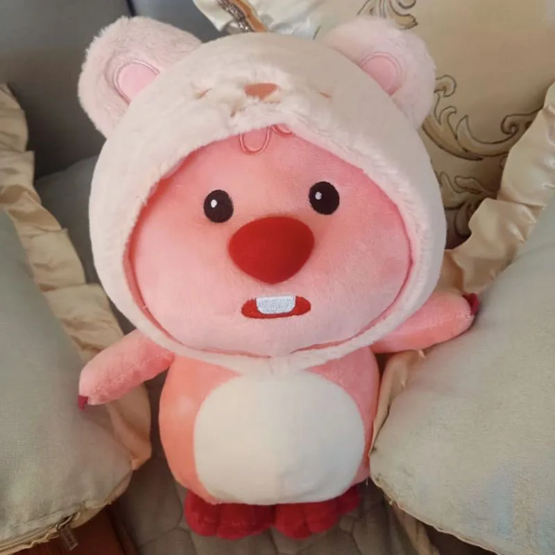 Miniso urocza Zanmang Loopy lalka kreskówka Cosplay z kokardą królik lalka miś miękka wygodna pluszowe zabawki Kawaii dla prezenty urodzinowe dla