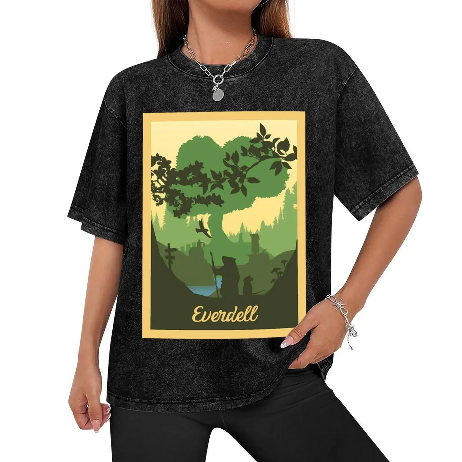 Everdell - Board Games - Minimalist Travel Poster Style - Board Game Art (Authorised) T-Shirt oversized Men's t-shirt