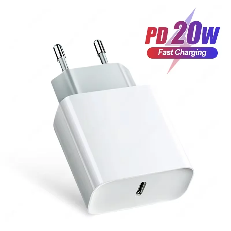 20W USB-C PD Fast Wall Charger for iPhone 15 14 Plus 11 12 13 Pro Max XR XS 8 EU US Type C Quick Charging Power Adapter With Box