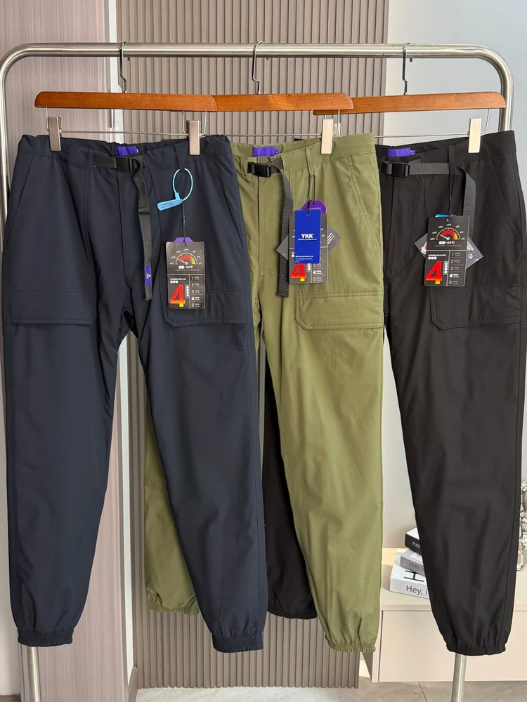 

Men's Winter Function Waterproof down Pants Straight Leg 90 Du down Heat Reflection Faionable Casual Long Trousers